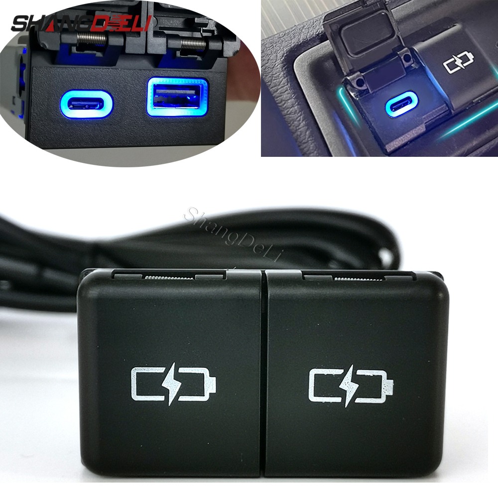 Usb C Power Adapter - 36 واط سيارة المزدوج USB Type-C