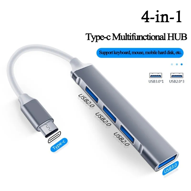 Laptop Accessories Macbook - 4-in-1 USB C HUB 3.0 نوع