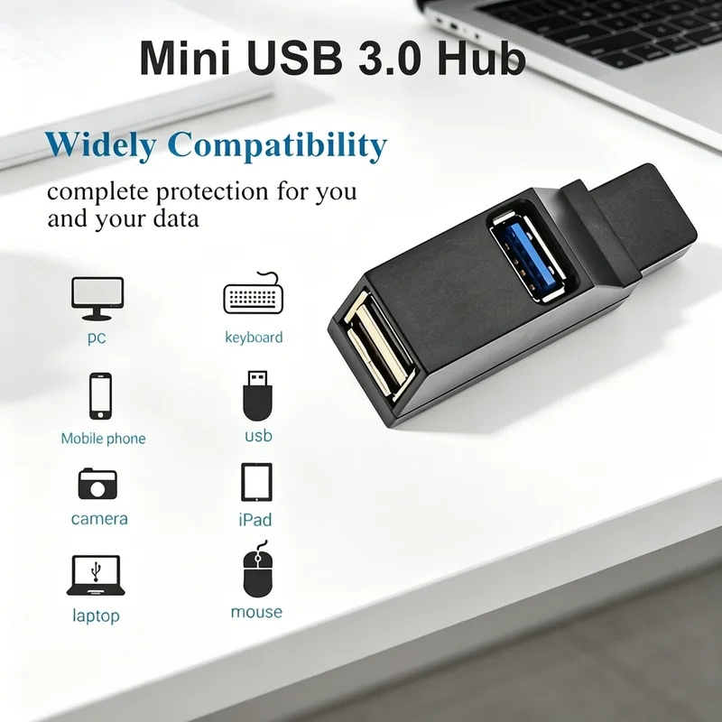 موزع USB 3.0 2.0 قابل للدوران  - مراجعة Laptop Accessories Macbook وسعره