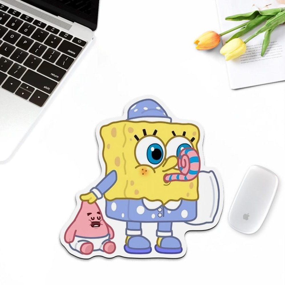 لوحة ماوس لطيفة على شكل سبونج  - مراجعة Laptop Editing Accessories وسعره