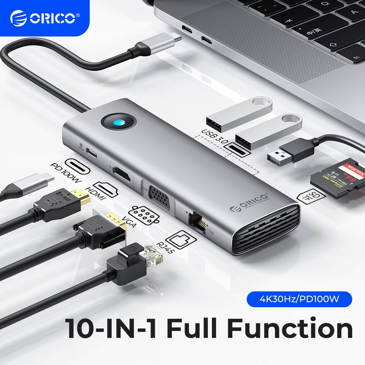 ORICO 5Gbps USB C HUB 4K60 هرت - مراجعة Laptop Accessories Macbook وسعره