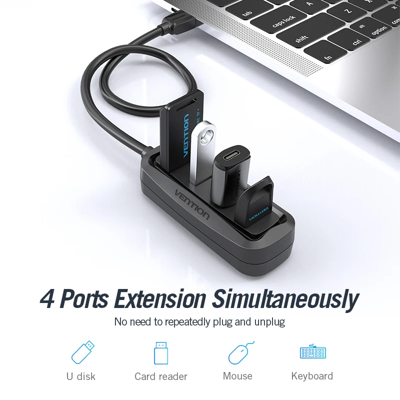 Vention-محور USB مع جهاز تقسيم - مراجعة Laptop Accessories Macbook وسعره