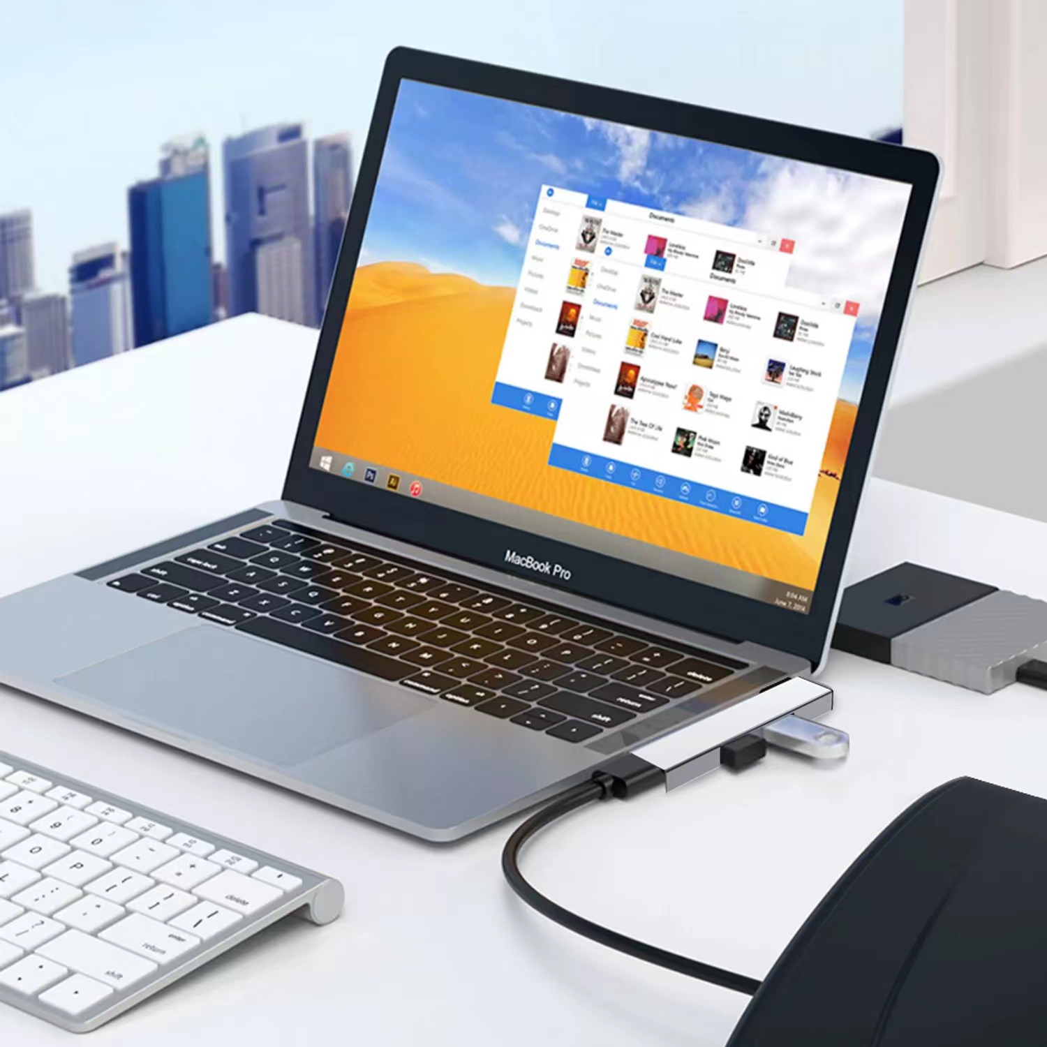 محول USB C HUB 3.0 من النوع C  - مراجعة Laptop Accessories Macbook وسعره